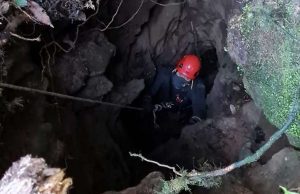 I Vigili del fuoco salvano cane caduto in crepaccio a Lerici