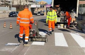 Rifacimento della segnaletica orizzontale nelle vie di Recco