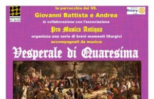 Vesperale di Quaresima, musica e letture, marzo 2021