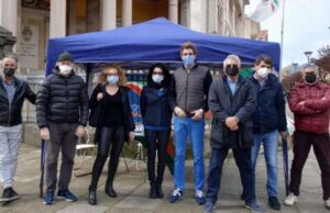 Sestri Levante, campagna tesseramento di FdI con Stagnaro, Sartori e Campanella