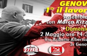 Partito Comunista, Rizzo domenica a Genova: contro Governo Draghi, UE e Nato