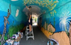 Un murales che racconta il mare di Cervo Un murales che racconta il mare di Cervo