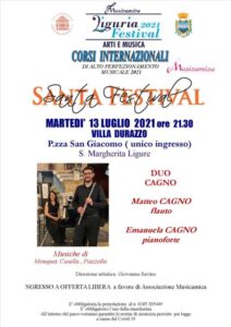 Duo Cagno in concerto a Santa Margherita
