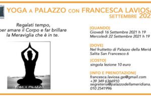 Lezioni di yoga al Palazzo della Meridiana Lezioni di yoga al Palazzo della Meridiana