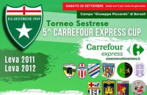 A Sestri sabato 25 settembre torneo di calcio organizzato dalla Sestrese