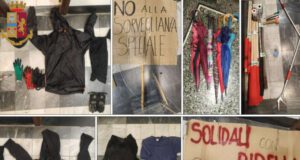 Manifestazione anarco-insurrezionalista non autorizzata in piazza Lavagna