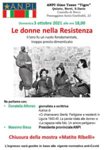 Donne e Resistenza all'ANPI di Nervi