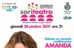 Teatro Comunale di Sori giovedì 28 alle 21, Amanda Sandrelli Teatro Comunale di Sori giovedì 28 alle 21, Amanda Sandrelli