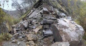Fotonotizia | Frana sulla strada tra Montoggio e Pentema