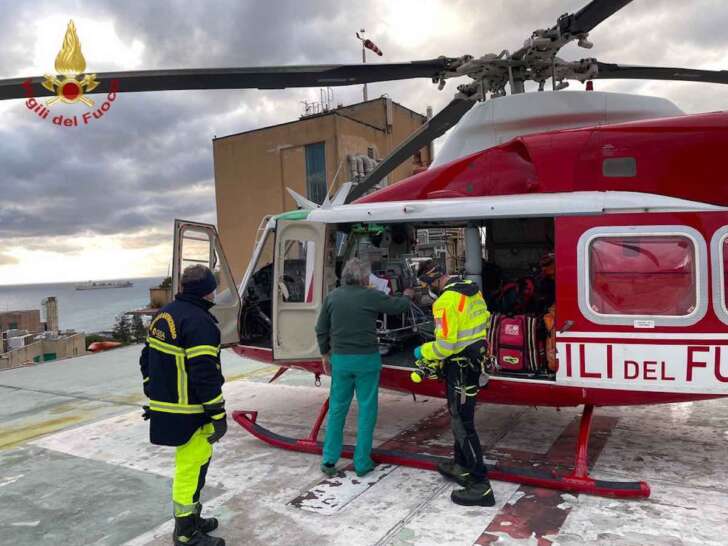 VVF, in volo da Torino a Imperia e poi al Gaslini con un neonato