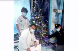 Gli auguri della Polizia di Stato al San Paolo di Savona Gli auguri della Polizia di Stato al San Paolo di Savona