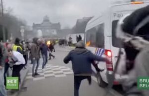 Manifestazione a Bruxelles degenera ed è guerriglia urbana | Video Manifestazione a Bruxelles degenera ed è guerriglia urbana