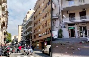 Catania, donna semi nuda lancia oggetti dal balcone | Video Catania, donna semi nuda lancia oggetti dal balcone