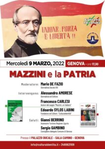 A Genova il convegno Mazzini e la patria