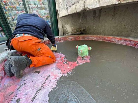 Aster al lavoro per ripristinare fontana di via alla Porta degli Archi