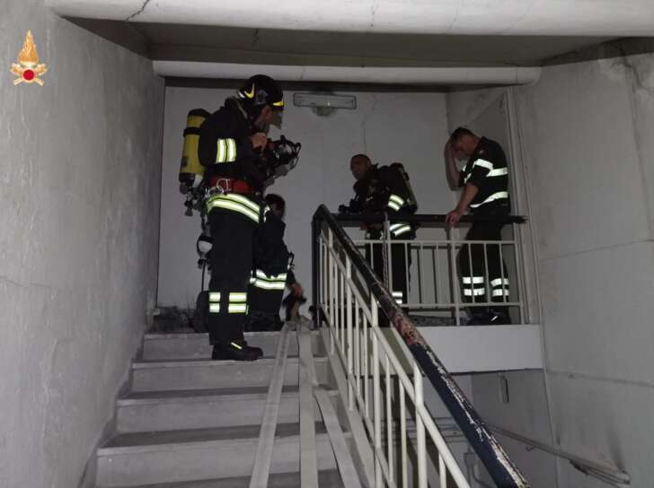 Esercitazione antincendio VVF all Teatro Chiabrera di Savona