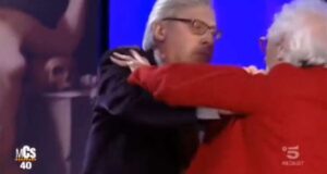 Fascista fascista fascista! Rissa ieri sera al Costanzo show tra Sgarbi e Mughini