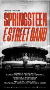 Springsteen e Street Band live tour 2023-Locandina