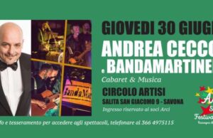 Andrea Ceccon e BandaMartinelli al Circolo Artisi di Savona