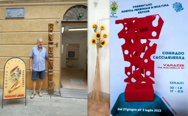 Inaugurata con successo la mostra dello scultore Corrado Cacciaguerra