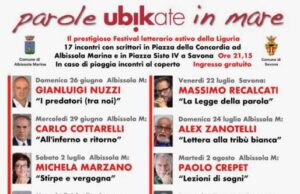 Tra due giorni riprende Parole ubikate in mare, la prestigiosa rassegna letteraria ligure. Tra due giorni riprende Parole ubikate in mare, la prestigiosa rassegna letteraria ligure.