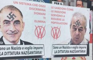 Spezia, manifesti no-vax con svastiche su immagine sottosegretario Costa