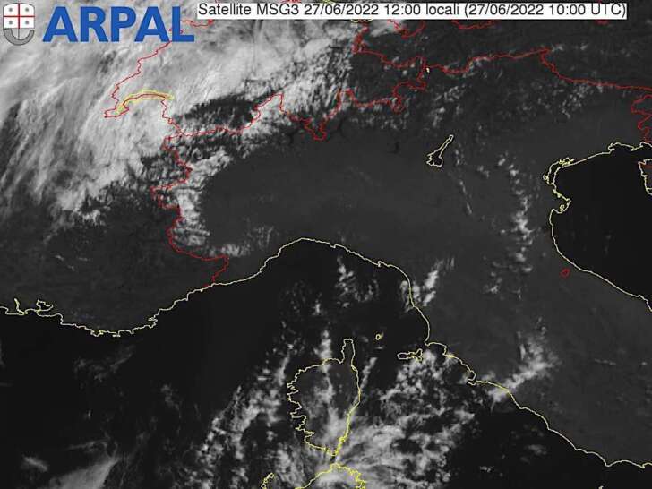 Martedì 28 giugno, allerta meteo gialla per temporali in Liguria