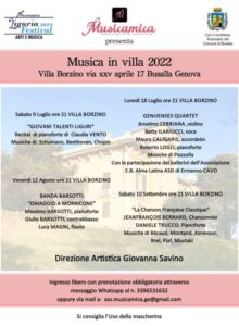 Musica in Villa 2022 Locandina-Musicamica