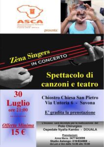 Zena SIngers- Spettacolo benefico locandina