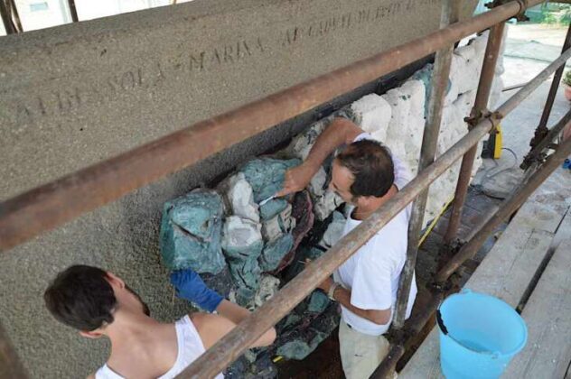 Albissola, in corso il restauro al monumento dei caduti di tutte le guerre