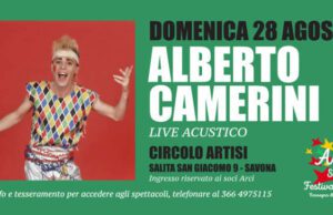Alberto Camerini in concerto a Savona Alberto Camerini-Circolo Artisi di Savona