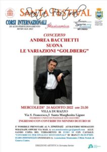 Locandina 24 agosto - Villa Durazzo con Andrea Bacchetti