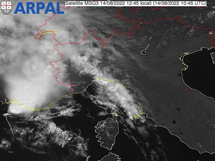 Arpal emana un'allerta meteo gialla su tutta la Liguria