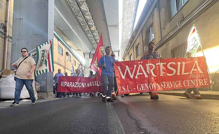 Trasferimento sito produttivo Wartsila, sciopero e corteo a Genova