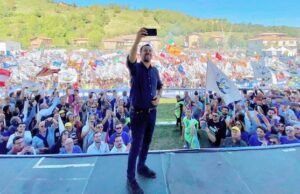 Pontida, ovazione dei 100mila per Salvini. Rixi: momento identitario (foto)