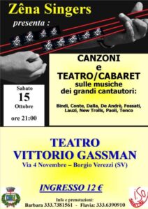 Zena Singers al Teatro Gasmann di Borgio Verezzi-Locandina