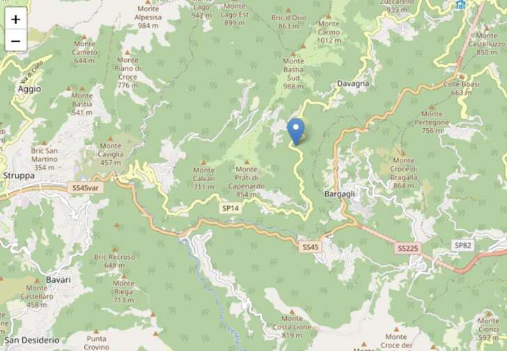 Terremoto di magnitudo 2.6 nei pressi di Davagna