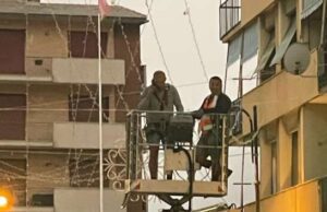 E’ iniziata l’installazione delle luminarie a Recco