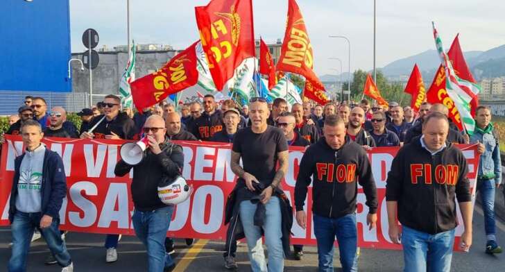 Lavoratori Ansaldo Energia in sciopero e manifestazione a Genova