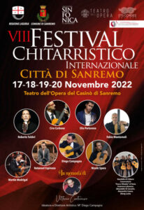Festival chitarristico internazionale-Città di Sanremo 2022-Locandina