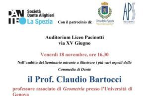 La matematica al tempo di Dante, incontro con il prof. Claudio Bartocci La matematica al tempo di Dante, incontro con il prof. Claudio Bartocci (Unige) venerdì 18 alle 16,30 al Liceo Pacinotti della Spezia