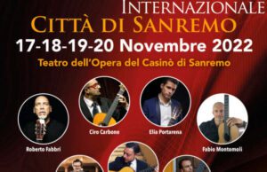 Presentato il Sanremo International Guitar Festival Presentato ieri il Sanremo International Guitar Festival che si terrà al Teatro dell'Opera del Casinò da giovedì 17 a domenica 20 novembre
