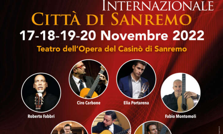 Presentato ieri il Sanremo International Guitar Festival che si terrà al Teatro dell'Opera del Casinò da giovedì 17 a domenica 20 novembre