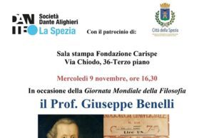 La Spezia, Giornata mondiale Filosofia: conferenza del prof. Giuseppe Benelli filosofia