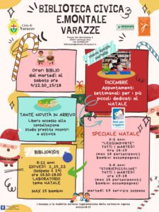 Eventi di dicembre alla biblioteca civica di Varazze