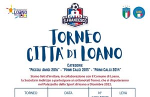 Al PalaGarassini il torneo di calcio giovanile Città di Loano – Memorial Giuseppe Burlando loano