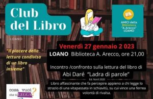 Loano, in biblioteca nuovo incontro del “Club del Libro” Loano