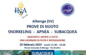 Sabato 25 febbraio ad Albenga la giornata subacquea Zero barriere Albenga