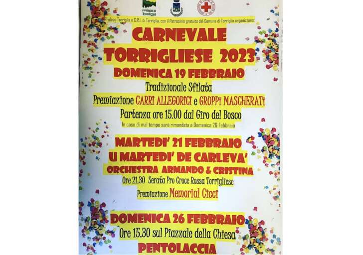 Torriglia, domenica 19 febbraio 2023 torna il Carnevale