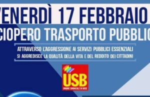 Oggi sciopero nazionale trasporto pubblico indetto da Usb